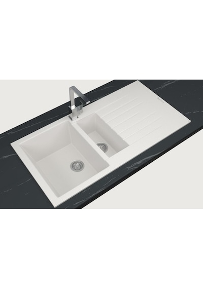 Real Troya 100 Granit Eviye Real Stone P005 Beyaz