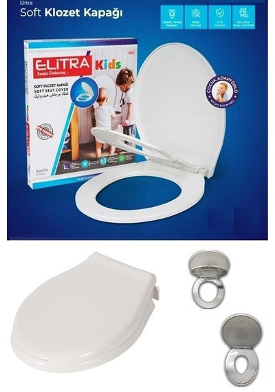 Elitra Elitra Kids Soft Çocuk Adaptörlü Ve Yetişkin Yavaş Kapanan Klozet Kapağı Diğer