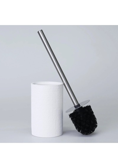 By Selim Linen Beyaz 5 Parça Polyester Banyo Seti Beyaz