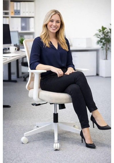 // Comfort Latte Ofis Çalışma Koltuğu Beyaz