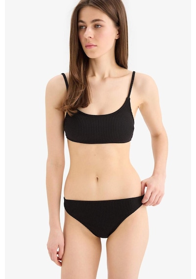 Defacto Regular Fit Bürümcük Siyah Bikini Üstü B7207AX24SM Siyah