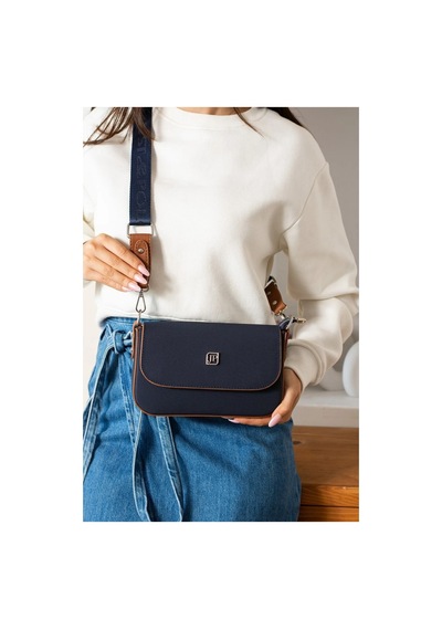 Just Polo Kadın Krem Camel El Ve Omuz Çantası 346005mh Lacivert - Taba 40049164