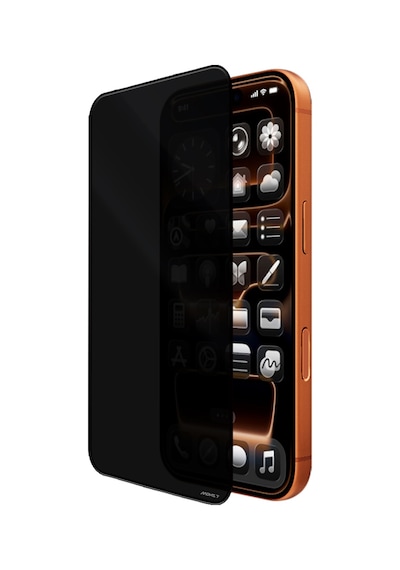 Apple Uyumlu   iPhone 13 Mohseven Safir Coating Privacy Hayalet Temperli Cam Ekran Koruyucu Siyah
