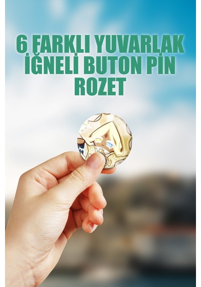 Cookie Pure Vanilla Cookie Çanta Süsü Rozet İğneli Buton Rozet Seti 6 Adet Altılı