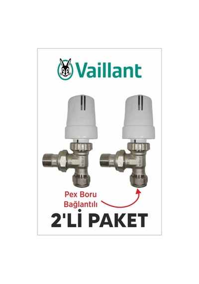Vaillant Pex Köşe Termostatik Radyatör Vanası