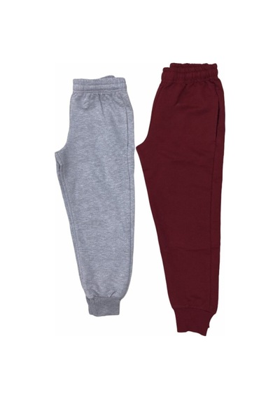 Nacar Store Unisex Çocuk Eşofman Altı 2 Li Gri-bordo