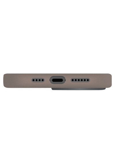 Apple Uyumlu iPhone 15 Pro Max Kılıf Lyden Serisi Deri Kaplama Magsafe Özellikli Magclick Kapak Grey