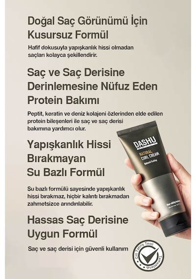 Dashu Daily Natural Curl Dalgaları Belirginleştiren Saç Şekillendirici Krem 150 ML