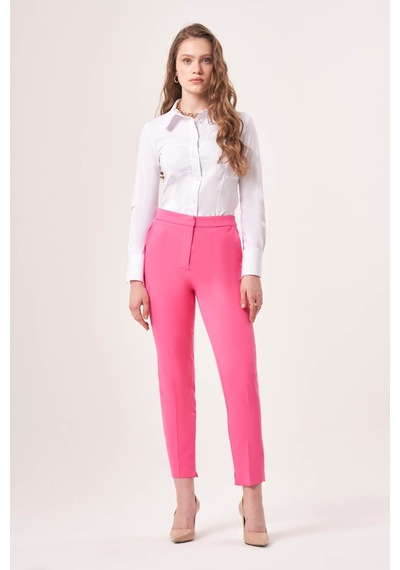 Mizalle Basic Klasik Fuşya Pantolon Fuşya