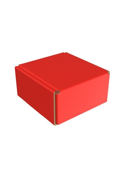 8x8x4 - 25 Adet Kırmızı Kilitli E Ticaret Karton Kargo Kutusu Ofset Red Chrome Kırmızı 8 X 8 X 4 2