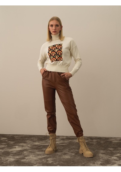 Xint Camel Pamuk Dokulu Regular Fit Pantolon 201200