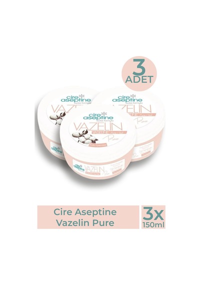 Cire Aseptine Vazelin Pure 150 Ml 3 Adet