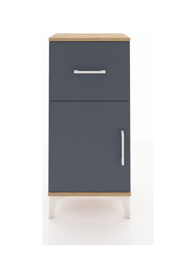 Arges Komodin Tek Raflı Tek Çekmeceli Tek Kapaklı 44x30x96 Çam-antrasit Atlas Çam