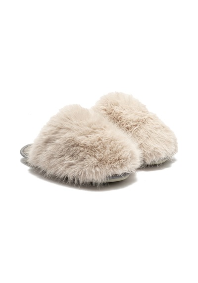 Twigy Ella Peluş Kadın Ev Terliği Bej 37/41