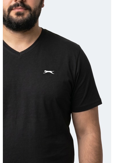 Slazenger Rıvaldo Jmb Erkek Büyük Beden Siyah Tişört