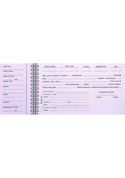 Armat Koçanlı Küçük Senet 100 Lü Bm672