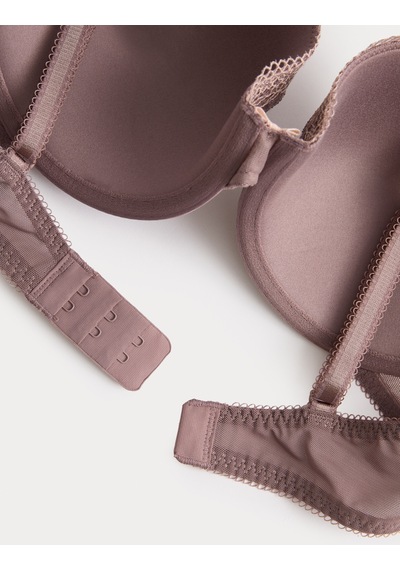 Marks & Spencer Jasmine Dantel Detaylı Balenli Demi Cup Sütyen T33002403 Kahverengi