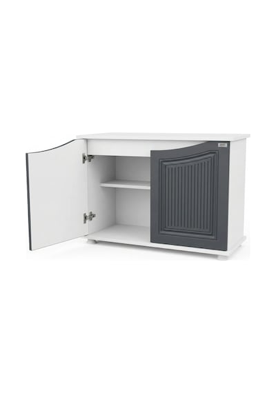 Kanki Pet Western Seri Akvaryum Sehpası Western10031-ant1 100x31x69 Cm Beyaz-antrasit