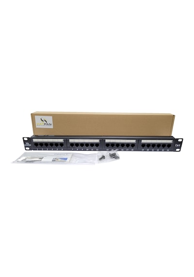 19" 24 Port Cat6 Patch Panel Dolu