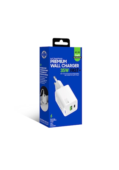 Zuidid AC99 1 PD + 1 USB Girişli 35 W Gan Premium Hızlı Şarj Cihazı