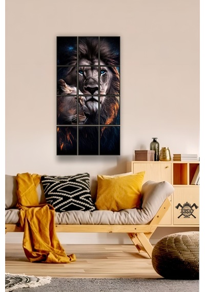 12 Parça Sevgili Aslan Çerçeve Görünümlü Mdf Tablo Duvar Süsü Hediyelik Eşya 45cm X 85cm Renkli - 602524267 Renkli 12 Parça Sevgili Aslan Çerçeve Görünümlü Mdf Tablo Duvar Süsü Hediyelik Eşya 45cm X 85cm Renkli - 602524267 Renkli