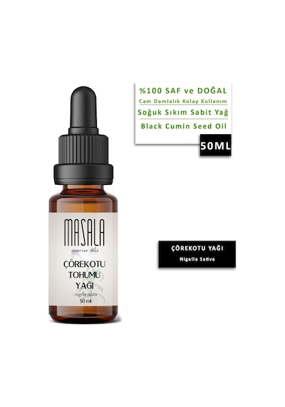 Çörekotu Yağı 50 Ml. Soğuk Pres Black Cumin Seed Carrier Oil 0.3 ML