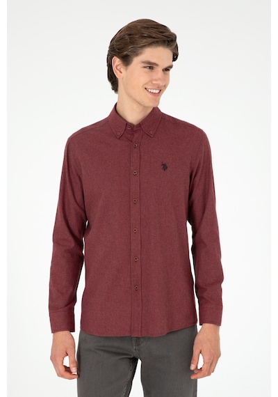 U.s. Polo Assn. Erkek Bordo Gömlek Basic 50296757-vr014 Bordo