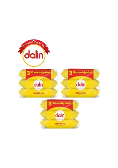 Dalin Islak Havlu Mendil Klasik 56 Yaprak 9 Lu Set (504 Yaprak)
