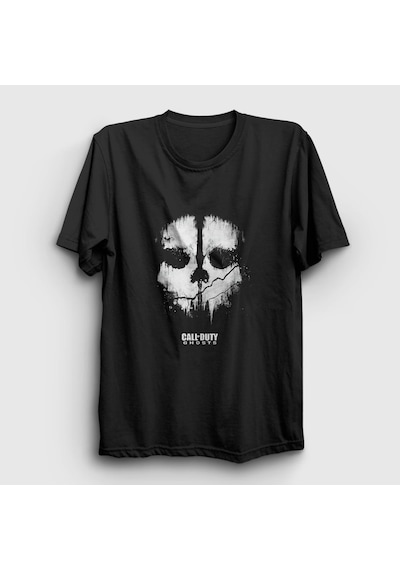 Presmono Unisex Ghosts Call Of Duty T-shirt Siyah