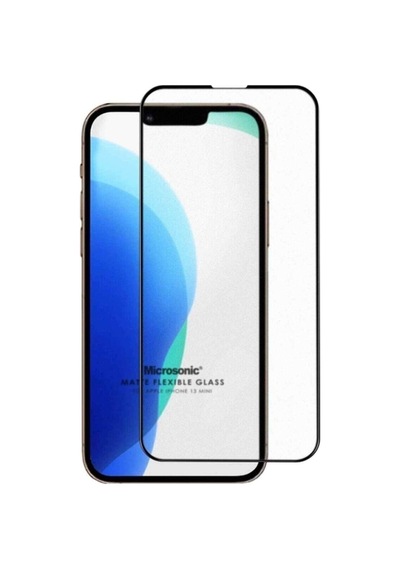 Apple iPhone Uyumlu 13 Mini Seramik Matte Flexible Ekran Koruyucu Siyah