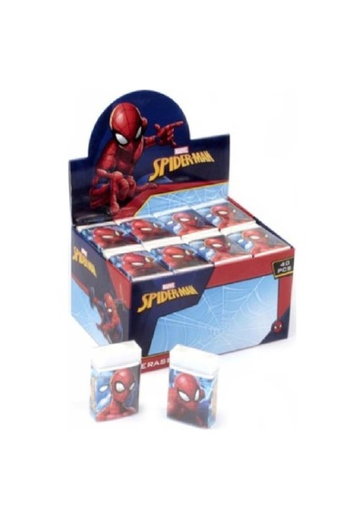Şahin Spiderman Dikdörtgen Silgi- 40374 St. 24'lü Paket