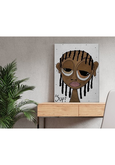 Bk Home The Lazy People Collection Chill Dude Tasarımlı Kanvas Tablo 50x70cm-1