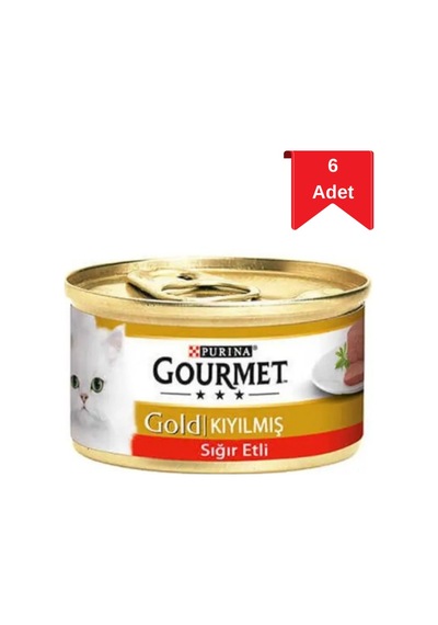 Gourmet Gold Kıyılmış Sığır Etli Kedi Konservesi 85 Gr X 6 Adet