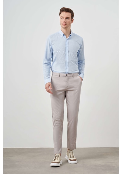 Morven Erkek Taş Yazlık Pamuk Yan Cep Slim Fit Chino Pantolon 25ys003004870 Taş