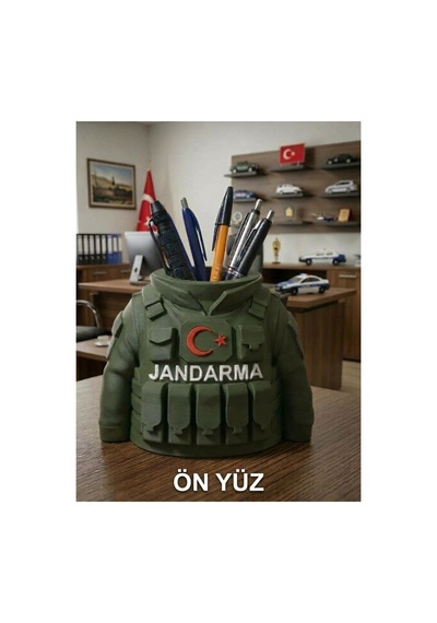 Jandarma Yeleği Tasarım Kalemlik Yeşil - 935158829 Yeşil