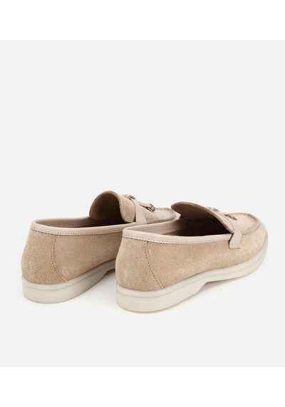 Hotiç Kadın Süet Deri Bej Tokalı Günlük Loafer 01ayh325070a310 01ayh325070a310