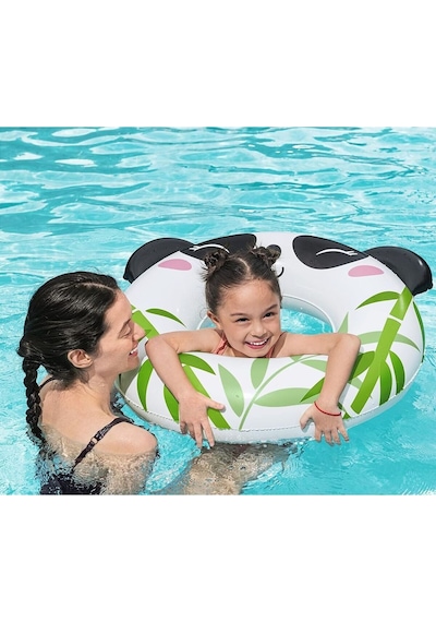 Panda Figürlü Çocuk Deniz Havuz Yüzme Simidi - 80 Cm - 3 - 6 Yaş Arası 36351 Çok Renkli