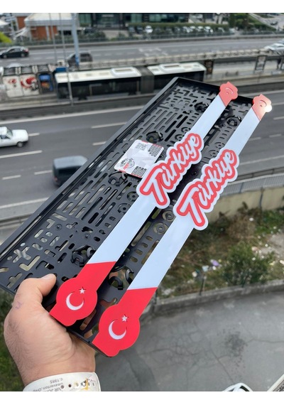 Türkiye Beyaz - Kırmızı Yazılı Özel Tasarım Pleksi Plakalık