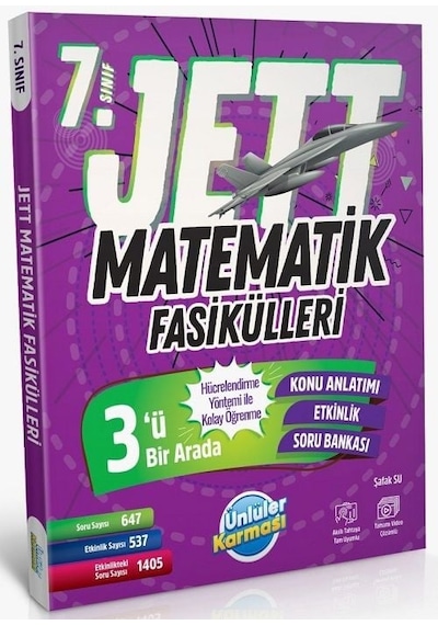 Ünlüler 7. Sınıf Matematik Jett Soru Fasikülleri Ünlüler Yayınları