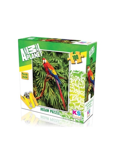 Ks Games 100 Parça Puzzle Animal Planet Papağan