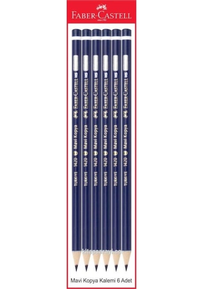 Faber Castell Faber Castel Mavi Kopya Kalemi 6 Adet Çok Renkli