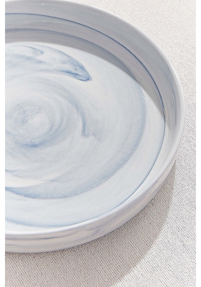 Pasabahce Marble Porselen Pasta Tabağı Mavi - 1 Adet