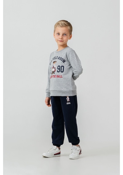 U.S. Polo Assn. Erkek Çocuk Baskılı Gri Uzun Kol Eşofman Takımı Us2632-c-v1 Us2632-c-v1