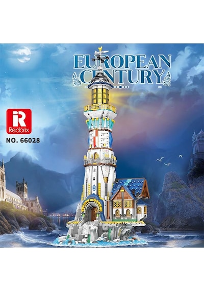 Reobrix 66028 Deniz Feneri Yaratıcı Yapı Blok Seti Building Blocks European Century:lighthouse - 2966 Parça