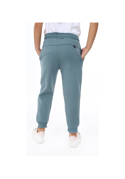 Toontoy Kız Çocuk Baskılı Beli Paçası Lastikli Cepli Basic Jogger Eşofman Altı 3 İplik Şardonlu Mint