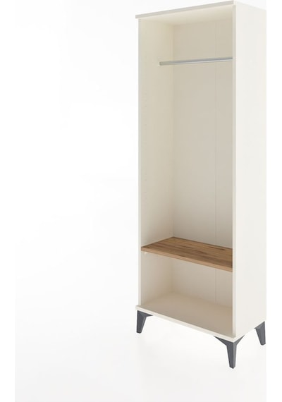 Arges Dolap Tek Raflı Kapaklı Tek Askılı 60x30x163 Aytaşı-çam Aytaşı