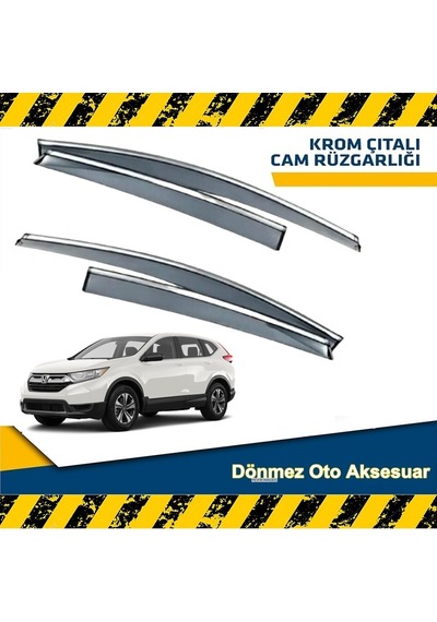 Honda Crv Mügen Cam Rüzgarlığı Nikelajlı 2018 Sonrası 4 Lü Set N11.11606