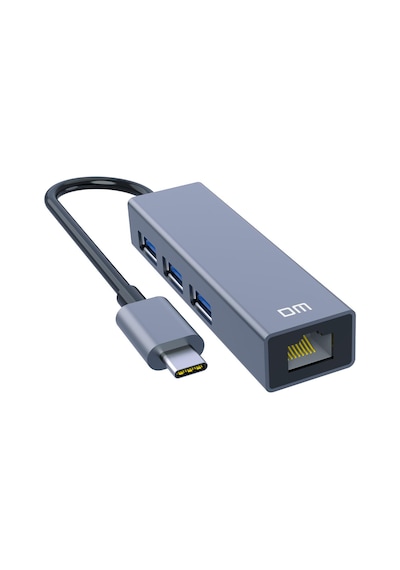 Dm Chb013 Type C To Rj45 Gigabit Ethernet Ve Usb 3 0 Çoklayıcı Dönüştürücü