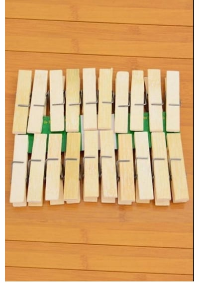 Bambu Ahşap Büyük Mandal 20 Li Mandal Seti Bambu Mandal Ahşap Mandal Diğer