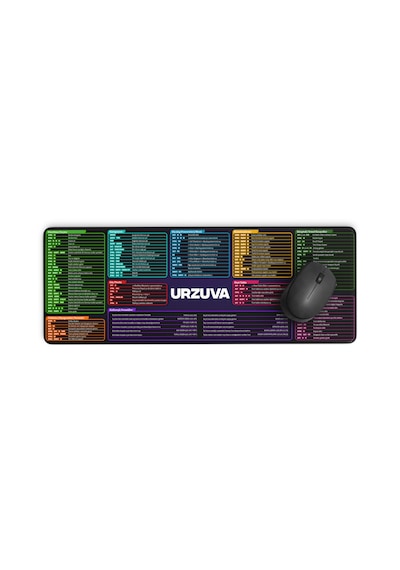 Mouse Pad Excel Kısayol Tuşları Mousepad Dikişli Kenar